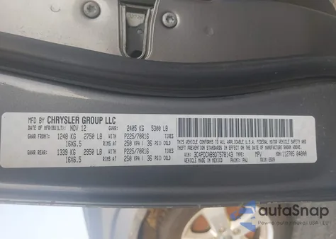 2013 Dodge Journey American Value Pkg из США, поврежденный, VIN 3C4PDCAB9DT578143